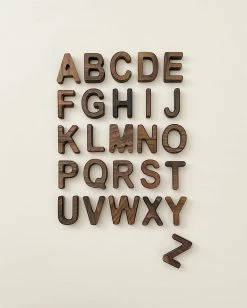 Odin Parker Uppercase Walnut Alphabet Set