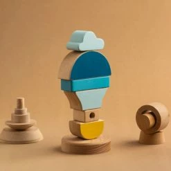 Animi Handmade Wooden Hot Air Balloon Stacker 11 Animi Handmade Wooden Hot Air Balloon Stacker