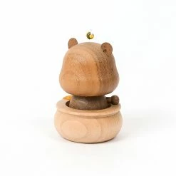 Odin Parker Wooden Honey Bear Bobblehead *New*