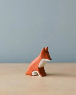 Forest Melody *New* Handmade Wooden Sitting Fox