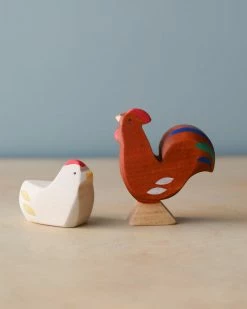 Brin D'Ours | Handmade Wooden Chickens And Rooster *New*