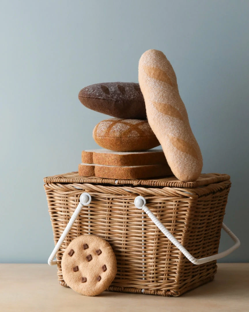 Odin Parker Picnic Bread Basket *New* 4 Odin Parker Picnic Bread Basket *New*