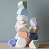 Rock Blocks | 16-Piece Stacking Wooden Rocks