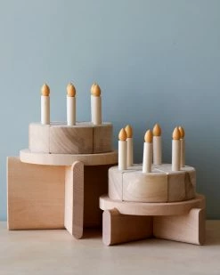 Odin Parker Exclusive Handmade Wooden Birthday Cake With Pedestal *New*