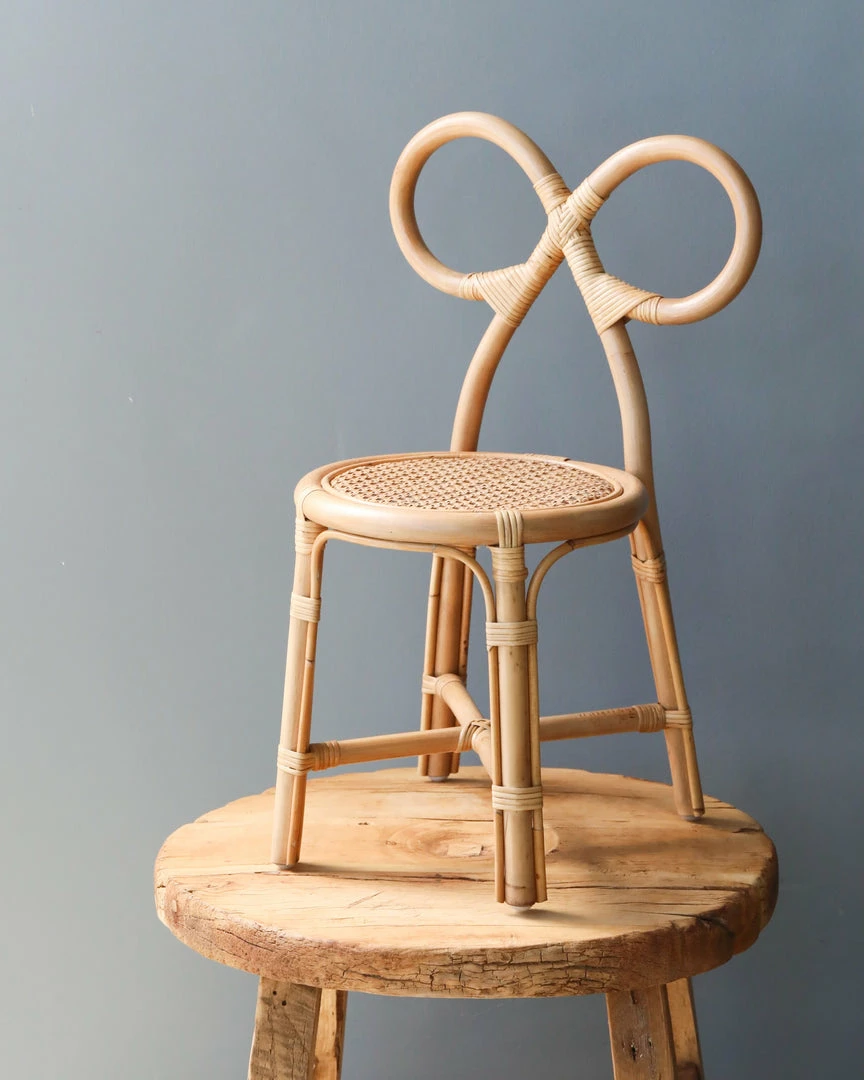 Poppie Toys Toddler Rattan Bow Chair 3 Poppie Toys Toddler Rattan Bow Chair