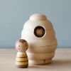 Gnezdo Handmade Wooden Honey Bee Set With Beehive *New*