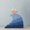 L And Wood *New* Handmade Wooden Ocean Puzzle And Stacker