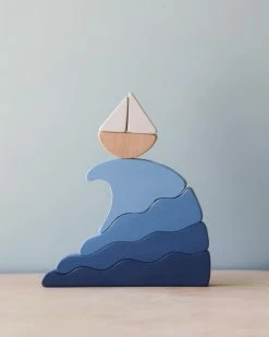L And Wood *New* Handmade Wooden Ocean Puzzle And Stacker
