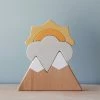 L And Wood Handmade Wooden Mountain Puzzle And Stacker *New*