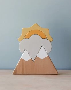 L And Wood Handmade Wooden Mountain Puzzle And Stacker *New*