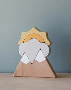 L And Wood Handmade Wooden Mountain Puzzle And Stacker *New*