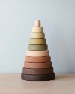 Sabo Concept Wooden Pyramid Stacker - Olive