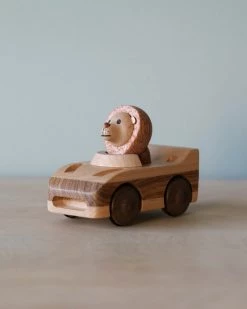 Odin Parker *New* Wooden Animal Pull-Back Car
