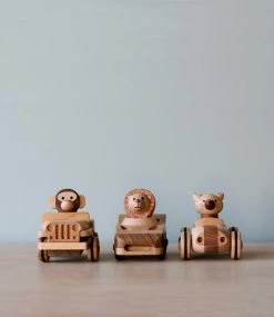 Odin Parker *New* Wooden Animal Pull-Back Car