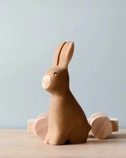 Odin Parker Exclusive *New* Handmade Wooden Bunny Push Toy With Built-In Magnets