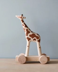 Odin Parker Exclusive *New* Handmade Wooden Giraffe Push Toy With Built-In Magnets