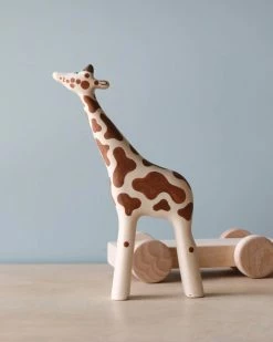 Odin Parker Exclusive *New* Handmade Wooden Giraffe Push Toy With Built-In Magnets