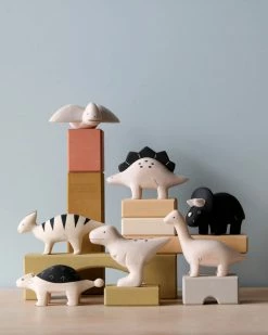 T-Lab *New* Handmade Tiny Wooden Dinosaurs