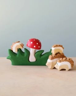 Odin Parker Hedgehog Family & Mushroom Set