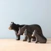 Forest Melody *New* Handmade Wooden Black Bear Family