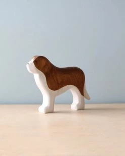 Forest Melody *New* Handmade Wooden St. Bernard Dog