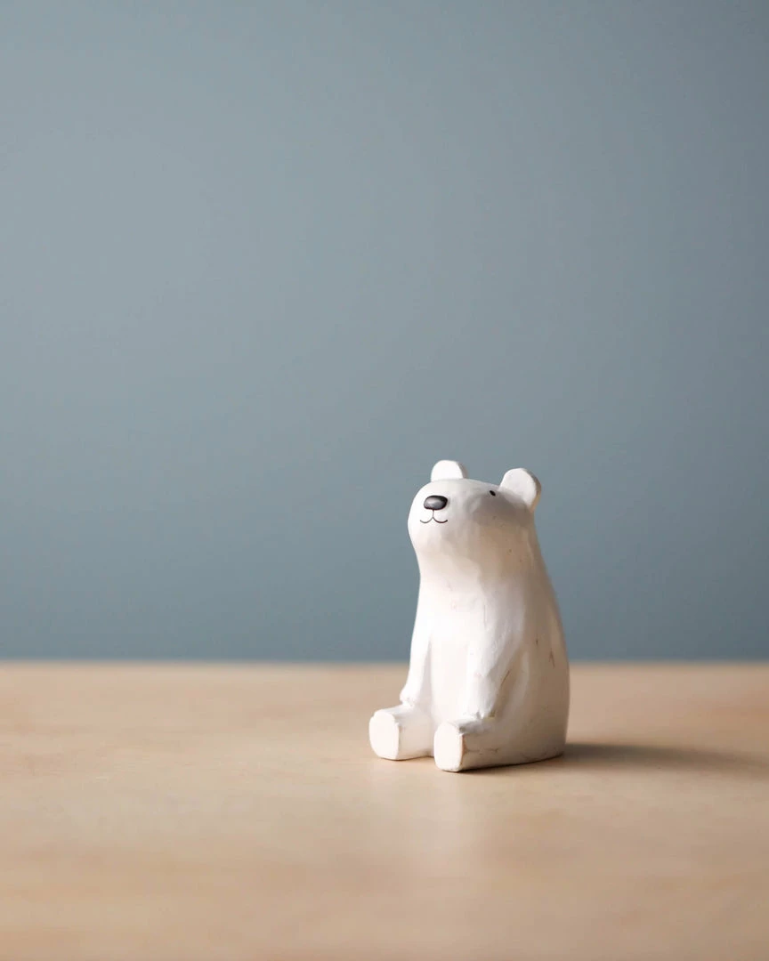 Pole Pole *New* Wooden Polar Bear Family 10 Pole Pole *New* Wooden Polar Bear Family