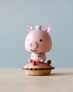 Odin Parker Wooden Pig Bobblehead