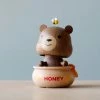 Odin Parker Wooden Honey Bear Bobblehead *New*