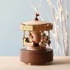 Wooderful Life *New* Christmas Carousel Music Box