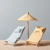 Maileg Beach Chairs & Umbrella
