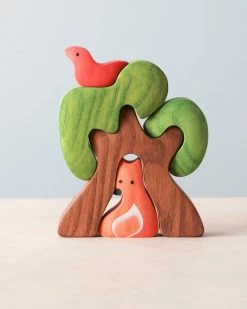 Odin Parker Handmade Wooden Tree With Fox