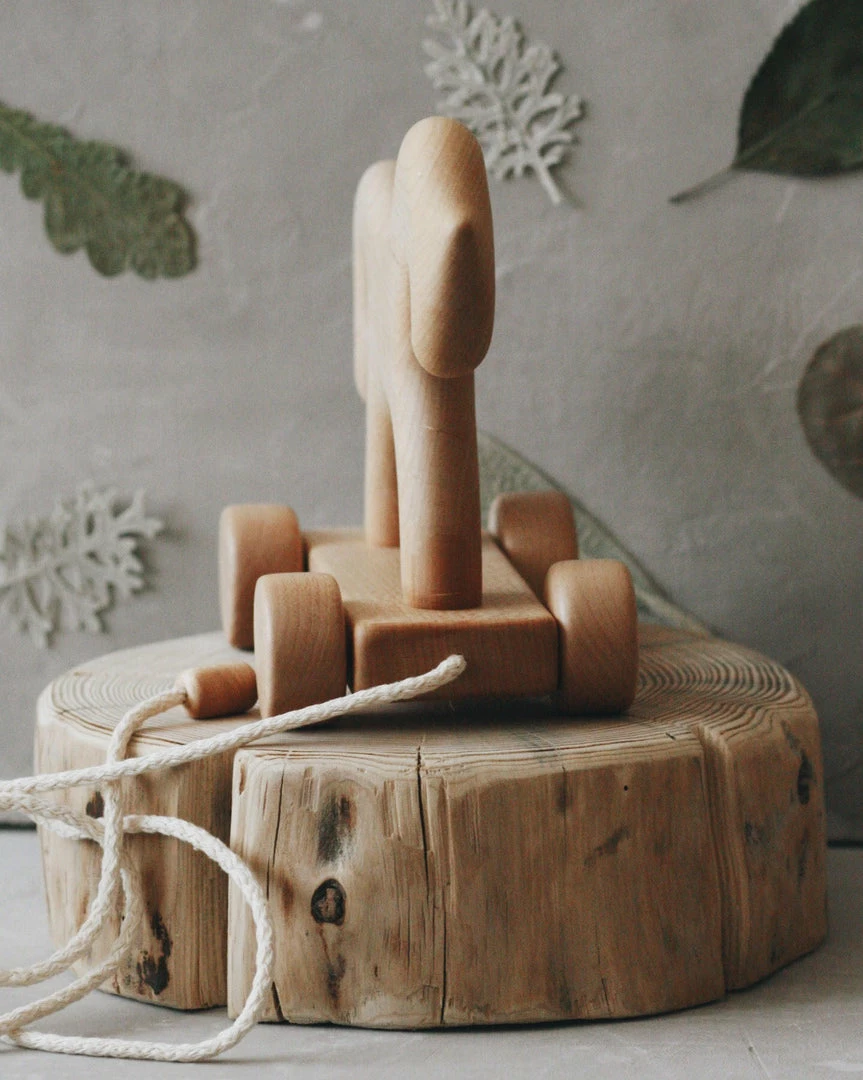 Tateplota Handmade Wooden Horse Pull Toy *New* 5 Tateplota Handmade Wooden Horse Pull Toy *New*