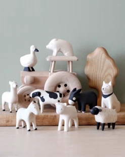 T-Lab Handmade Tiny Wooden Farm Animals