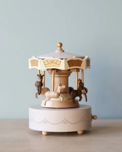 Wooderful Life *New* Pre-order: Wooden Carousel Music Box (ships End Of July)
