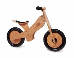 Kinderfeets Bamboo Balance Bike With Basket & Stand