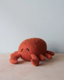 Hand-Knit Crab Stuffed Animal