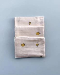 Konges Sløjd *New* Organic Lemon Muslin Cloth (3-Pack)