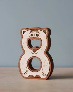 Circle Solid *New* Wooden Animal Numbers (0-9) - Made In USA
