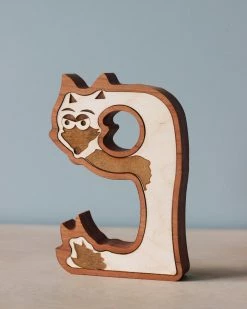 Circle Solid *New* Wooden Animal Numbers (0-9) - Made In USA