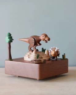 Wooderful Life Wooden Dinosaur Music Box *New*