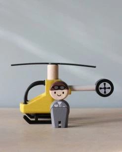 Plan Toys Wooden Helicopter & Pilot