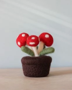 Odin Parker Mini Felt Potted Mushroom *New*