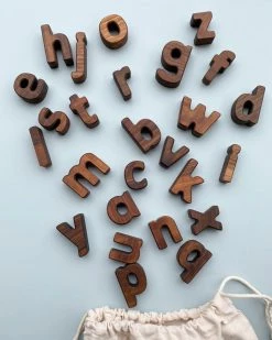 Odin Parker Lowercase Walnut Alphabet Set
