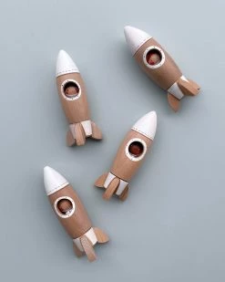 Vendor-unknown Handmade Wooden Rocket & Astronaut