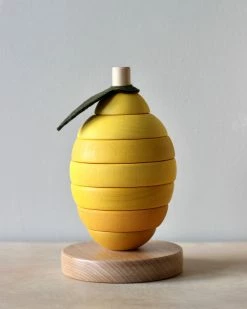 Konges Sløjd Wooden Stacking Lemon Toy *New*