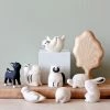 T-Lab Handmade Tiny Wooden Forest Animals Wooden Toys