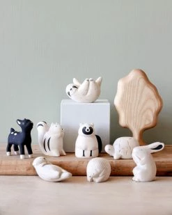 T-Lab Handmade Tiny Wooden Forest Animals Wooden Toys