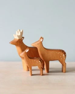 *New* Brin D'Ours | Handmade Wooden Deer Family