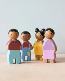 Plan Toys *New* Wooden Doll Family
