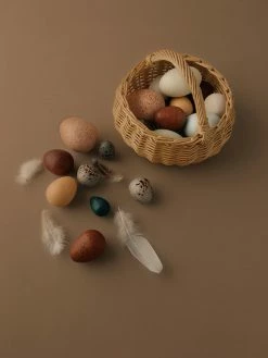 A Dozen Wooden Bird Eggs - Moon Picnic
